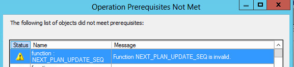 Microsoft SQL Server Migration Assistant for Oracle warning screen