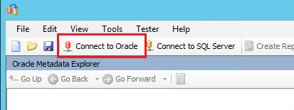 Microsoft SQL Server Migration Assistant for Oracle Connect to Oracle button