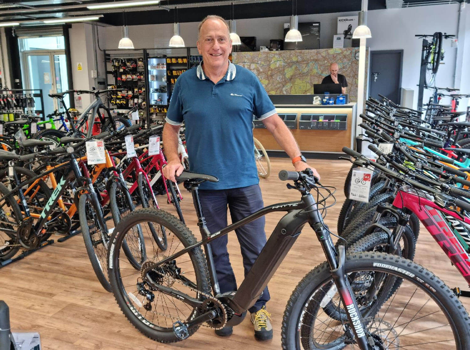 Dave purchasing his bike